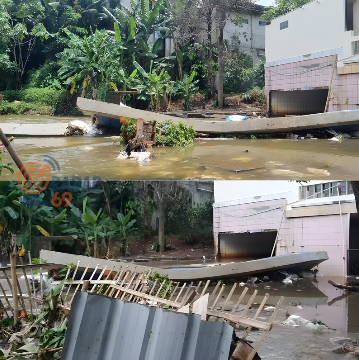 tanggul baswedan di jati padang jebol